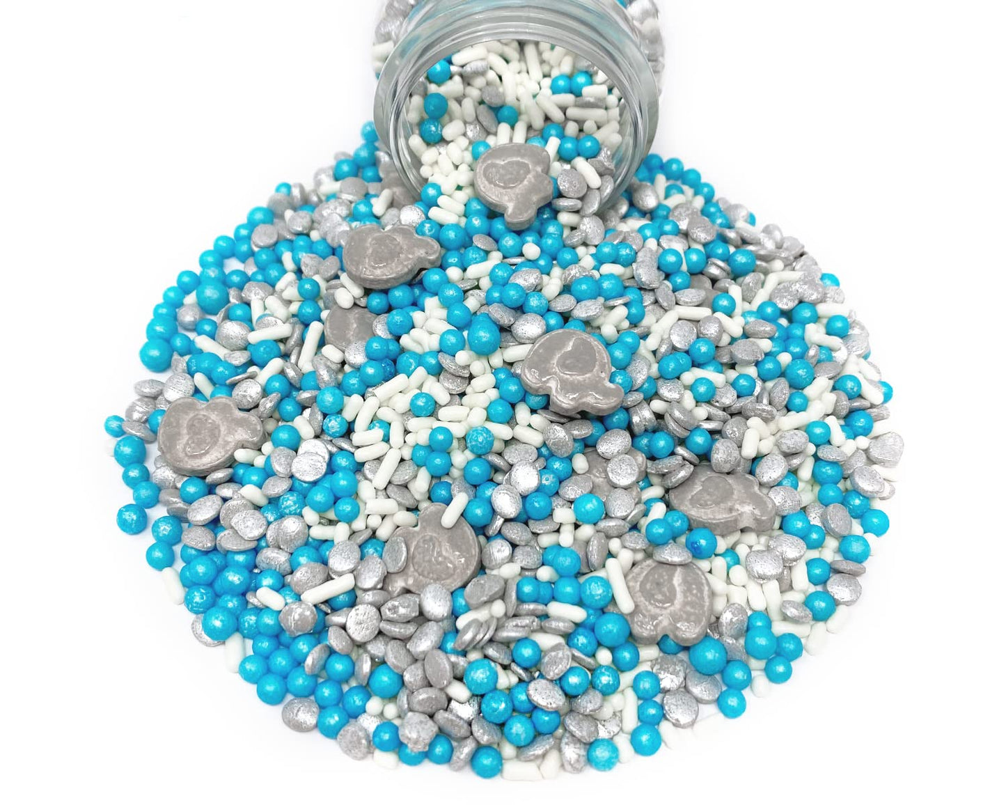 Mystic Sprinkles Baby Shower Sprinkle Mixes (Blue Elephant Sprinkle Mix 3.7Oz)