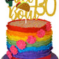 Caiwowo Taco Bout 30 Birthday Cake Topper, Gold Glitter, Fiesta Party Decoration, Paper, Model 1