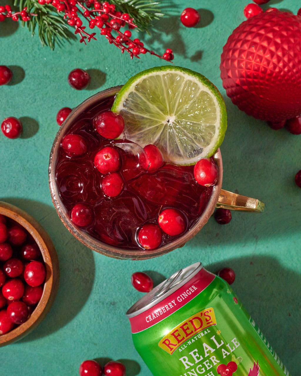 Reeds Ginger Ale Winter Variety Pack - Original, Cranberry, Blackberry - 12oz, 24 Pack (8 of Each Flavor)