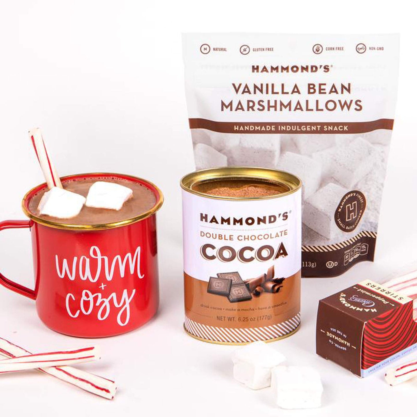 Hammonds Candies Gourmet Marshmallows - Vanilla Bean | Great For Snacking, Hot Chocolate, Smores, Baking | Gluten-Free, Kosher,