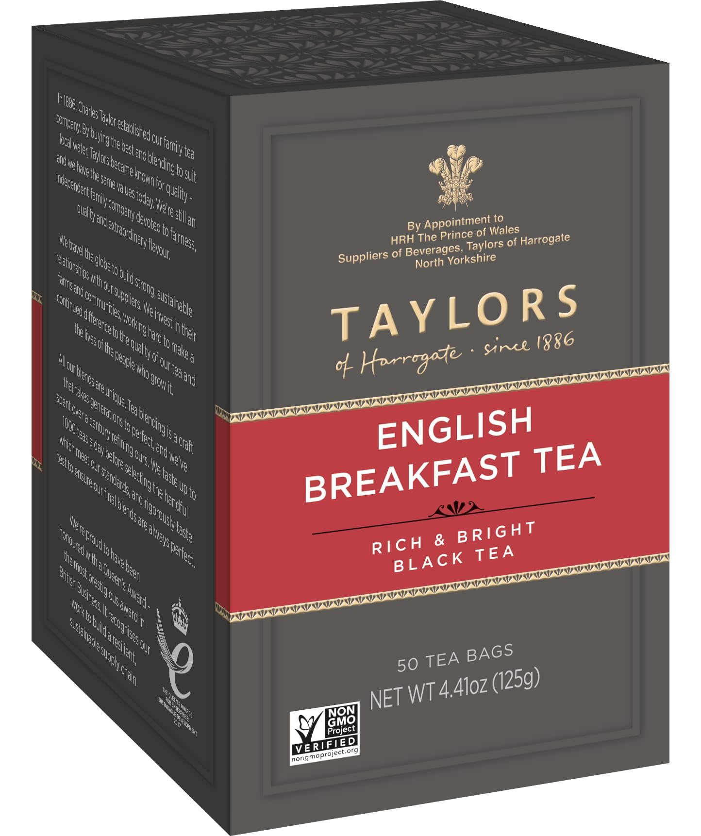 Taylors of Harrogate English Breakfast Tea Bags - 50 Count, Model 336A