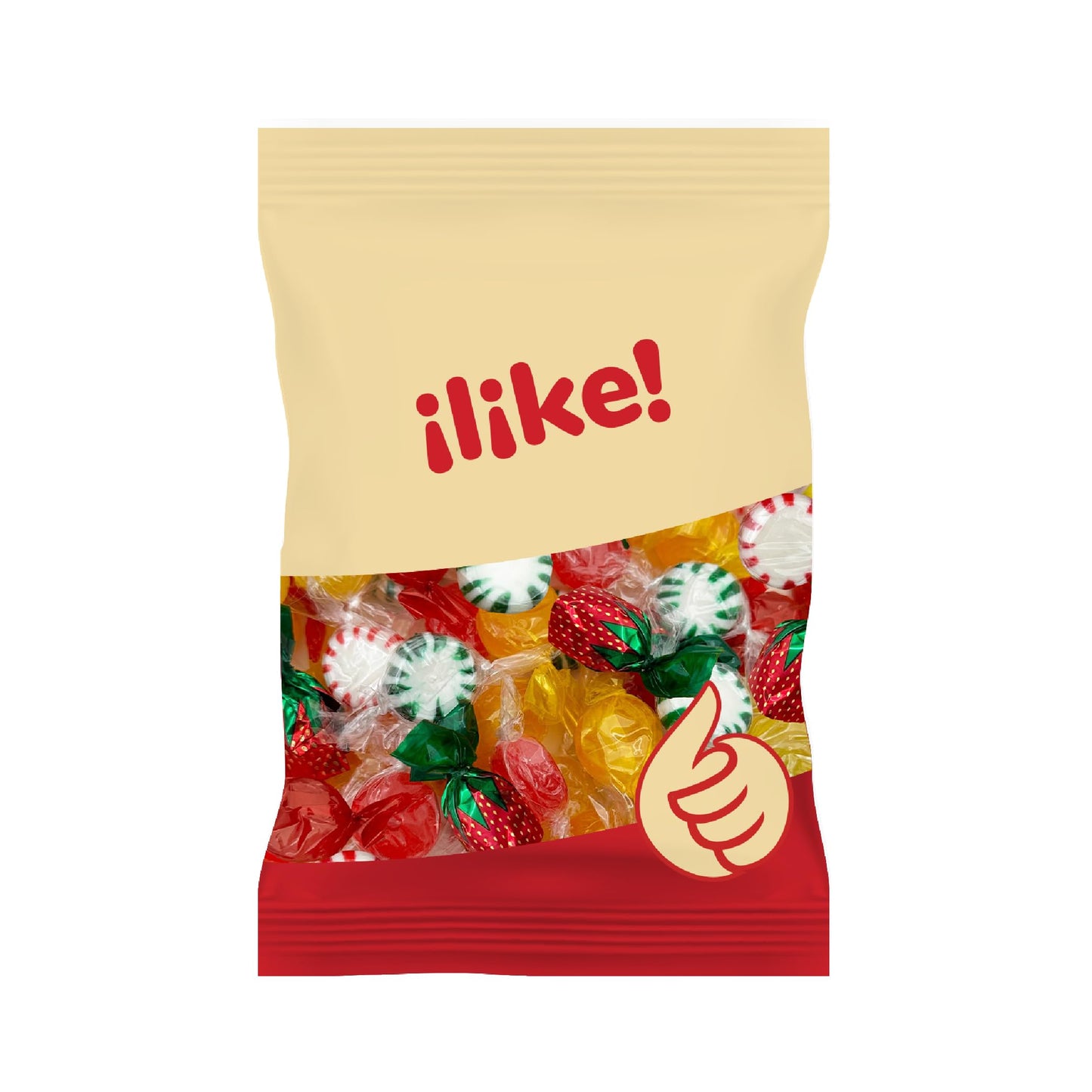 Christmas Hard Candy Assortment, 1.5-Pound Pack - Strawberry, Cinnamon, Butterscotch, Peppermint - Hostess Mix