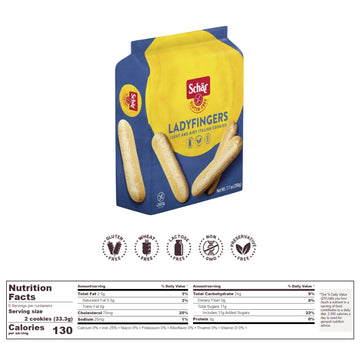 Schar - Lady Fingers - Certified Gluten Free - No Gmo'S, Lactose, Wheat Or Preservatives - (7.1 Oz) 2 Pack