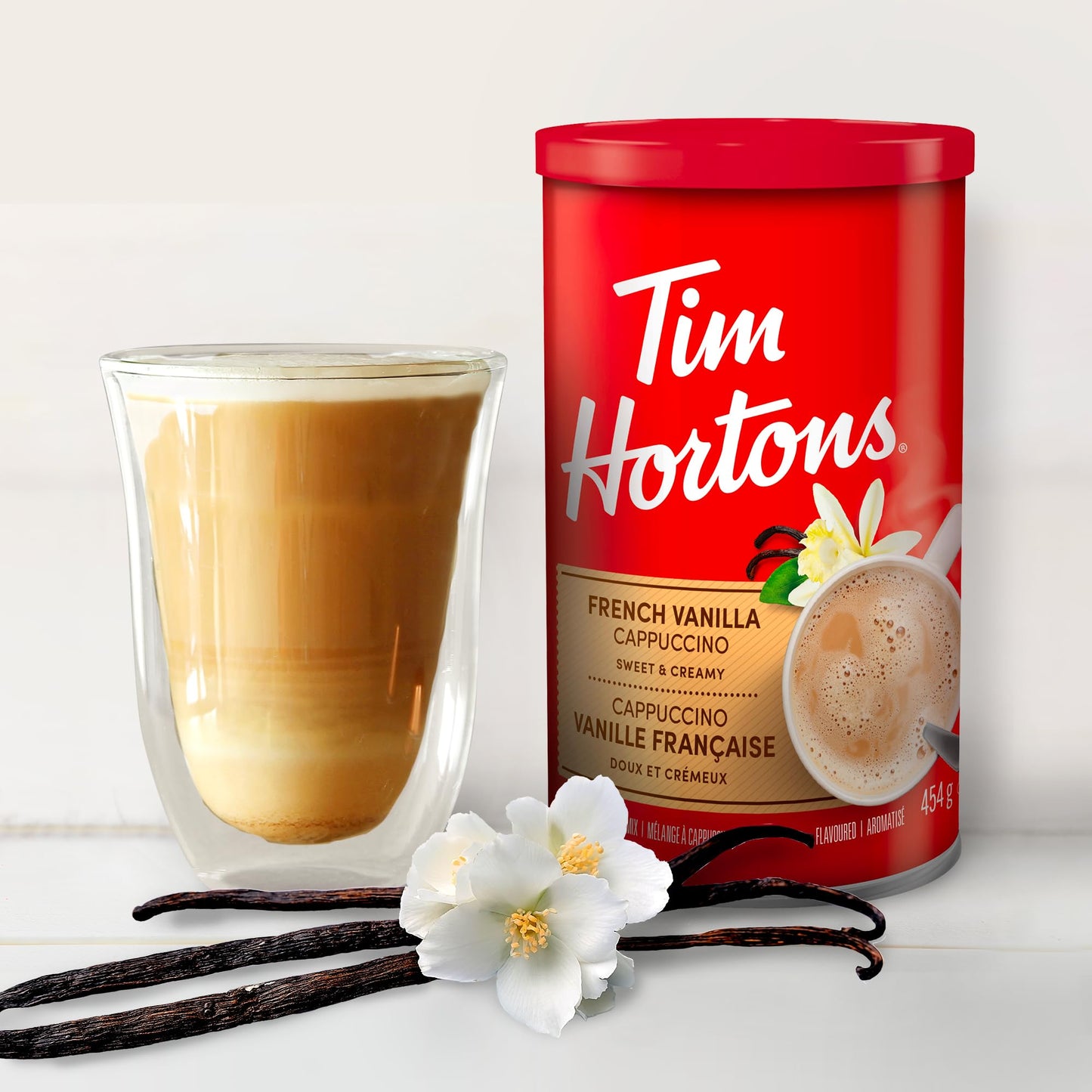 Tim Horton s Instant Cappuccino  French Vanilla  16 Ounce