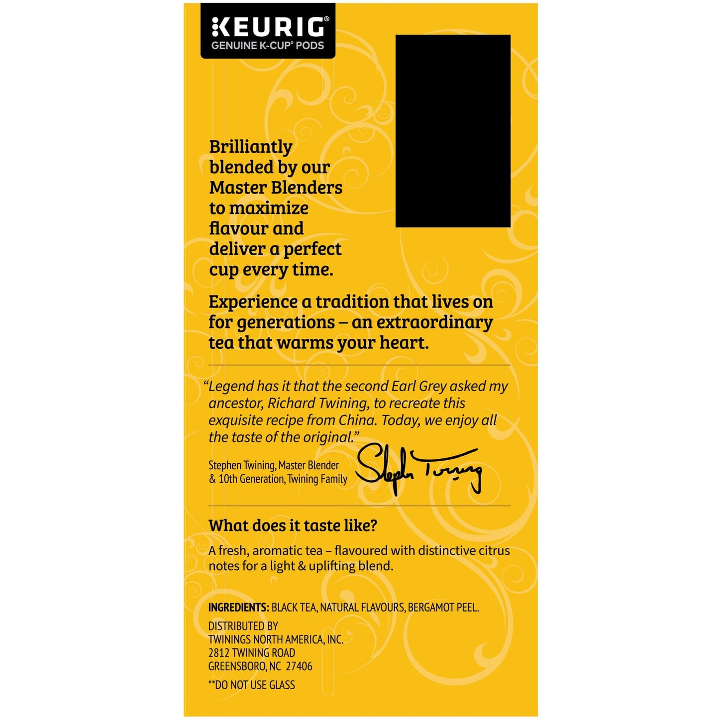 Twinings Earl Grey K-Cup Pods for Keurig  Caffeinated Black Tea Flavoured with Citrus and Bergamot  24 Count (Pack of 4)