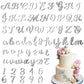 Jspupifip 64 Pcs Acrylic Letters Cake Alphabet Numbers Topper, Mirror Number 0-9 And Alphabet A-Z Personalized Cake Picks Decor