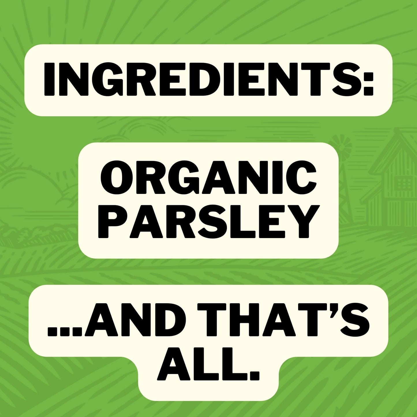 Freshjax Organic Parsley Leaves, Certified Kosher (Large 1.5 Oz Bottle), Bpa-Free