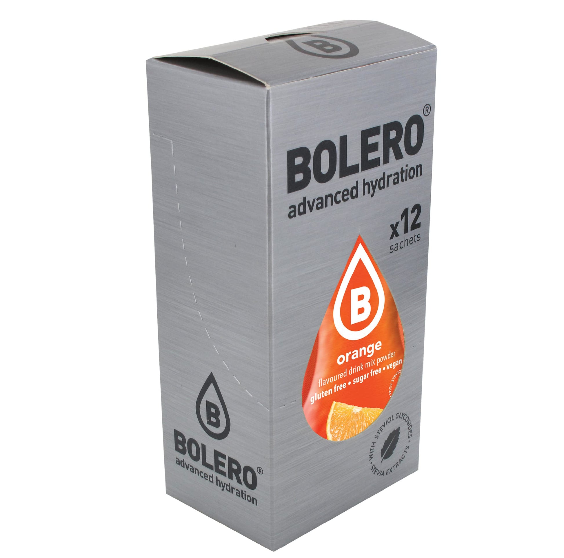 Bolero- Sugar Free Drink Mix Packets Orange Fruit Flavors | Powdered Flavored Water Packets | 36 Small Sachet On The Go Packets