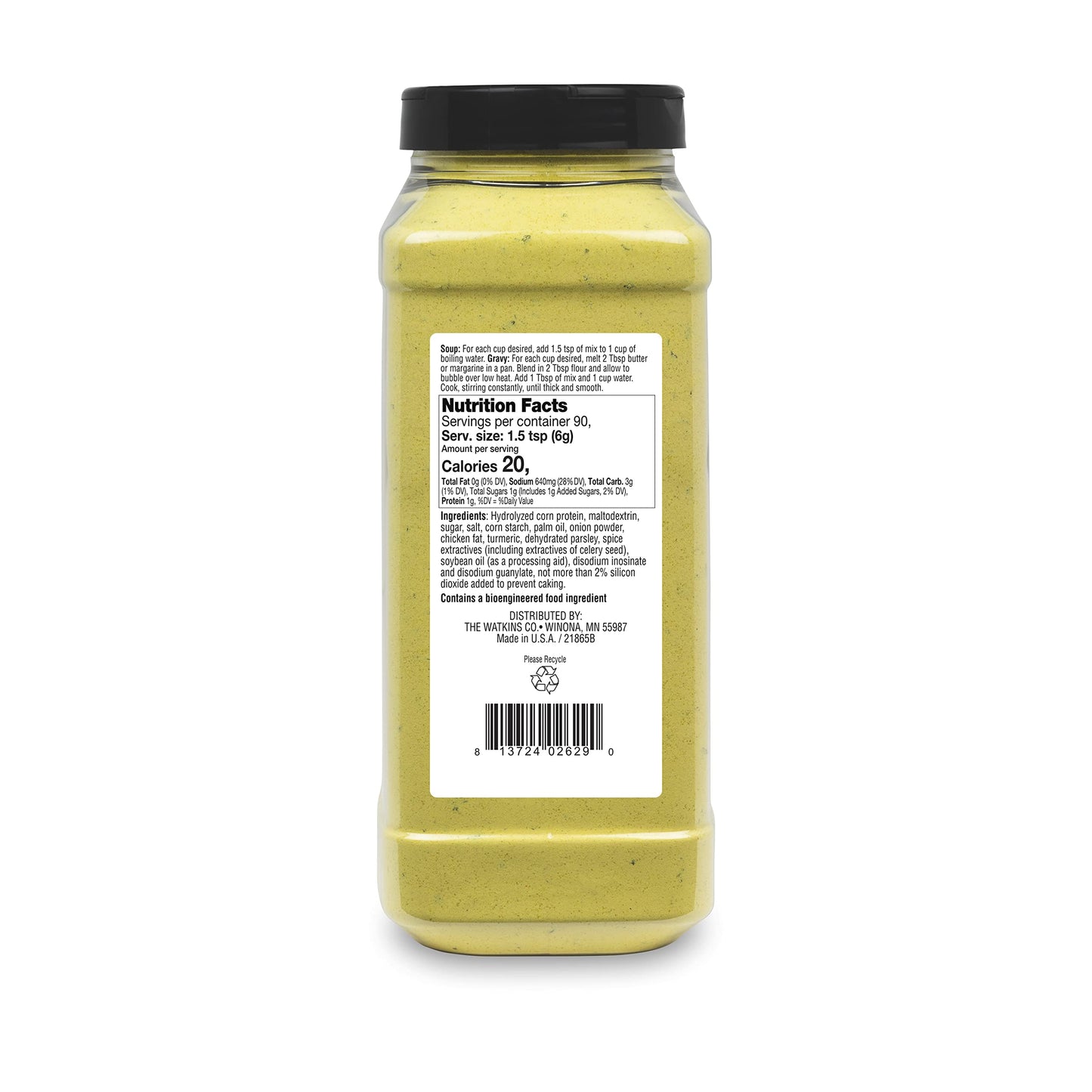 Watkins Soup and Gravy Base, Chicken, 19 oz, 1 Count, As Shown, 1.2 Pound