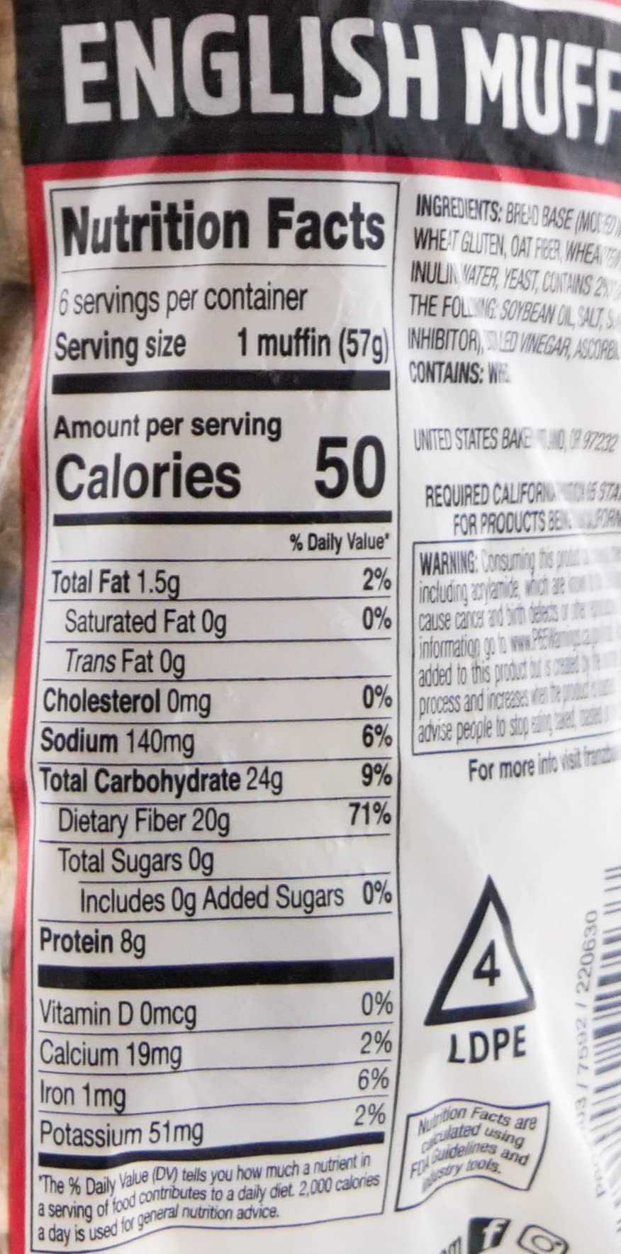Franz Bakery Keto English Muffins - Low Carb, 2 Pack (2 x 12oz) - Perfect for Keto Lifestyle, Delicious Taste