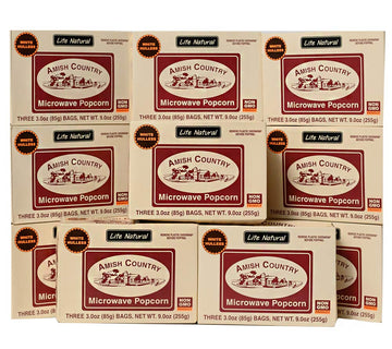Amish Country Popcorn | Old Fashioned Microwave Popcorn | Non-Gmo, Gluten Free, Microwaveable And Kosher (Lite Natural White Hul