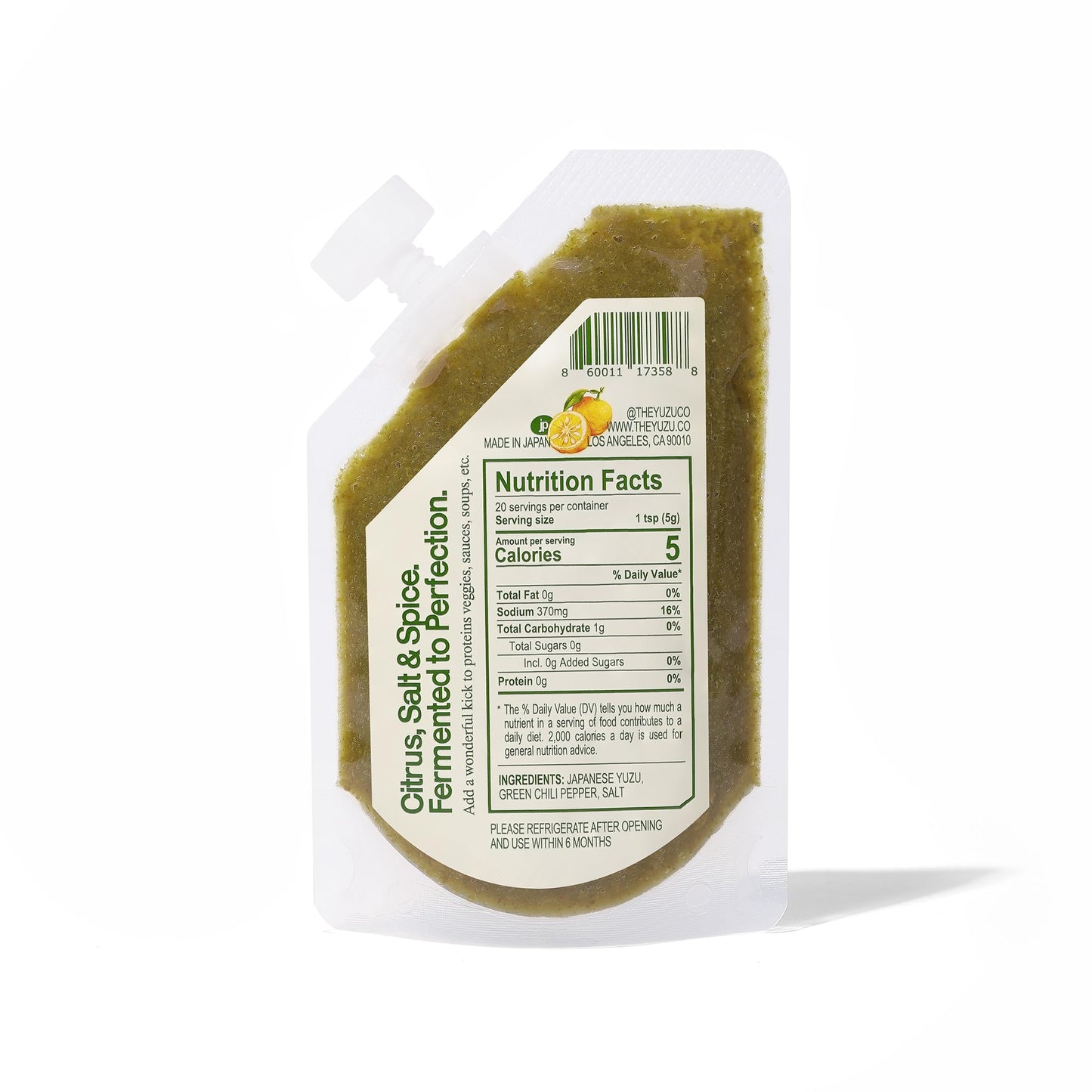 Yuzuco - Yuzu Kosho - 3.5Oz (100G) - Loved By Chefs - Citrus, Salt And Spice - Classic Green - Made In Japan