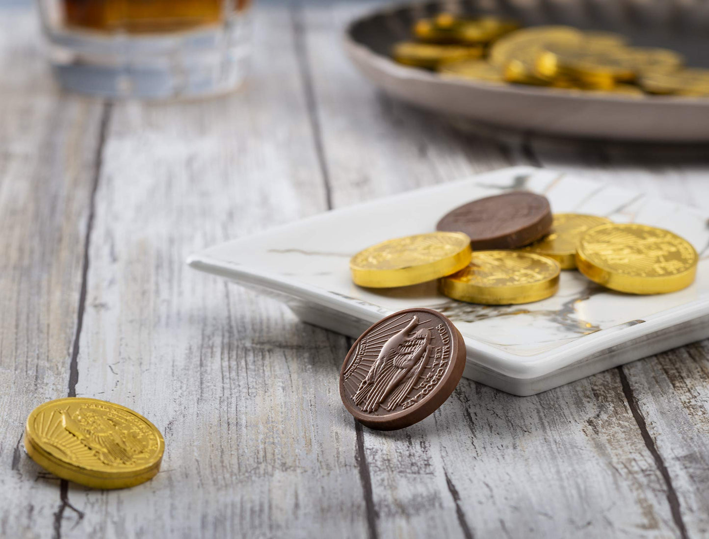 THE MADELAINE CHOCOLATE COMPANY Gold Chocolate Coins - St. Patricks Day Candy - 8 Ounce Bag - Milk Chocolate, Foil Wrapped