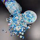 Blue Silver Sprinkles 120G/ 4.2Oz- Christmas Edible For Cake And Cupcake Sprinkles With Assorted Shapes And Sizes For Parties, M