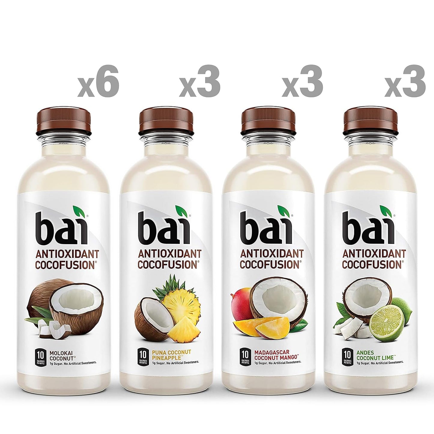 Bai Coco Volcanic Antioxidant Beverage Variety Pack (Pack Of 1) 18 Fl Oz, 270 Fluid Ounce