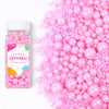 Pink Sprinkles for Cake Decorations, Edible Pearl Sprinkles for Cake Baking Decorations Cupcake Toppers Cookie Decorating lover 