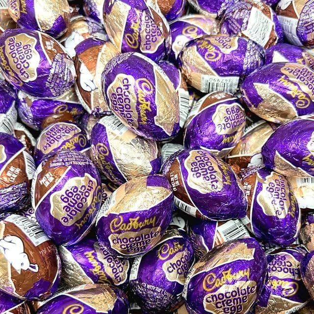 Cadbry Chocolate Creme Eggs 1.2Oz 48 Count Easter Candy - Milkchocolate With Soft Chocolate Creme Center, For Egg Hubt, Basket S