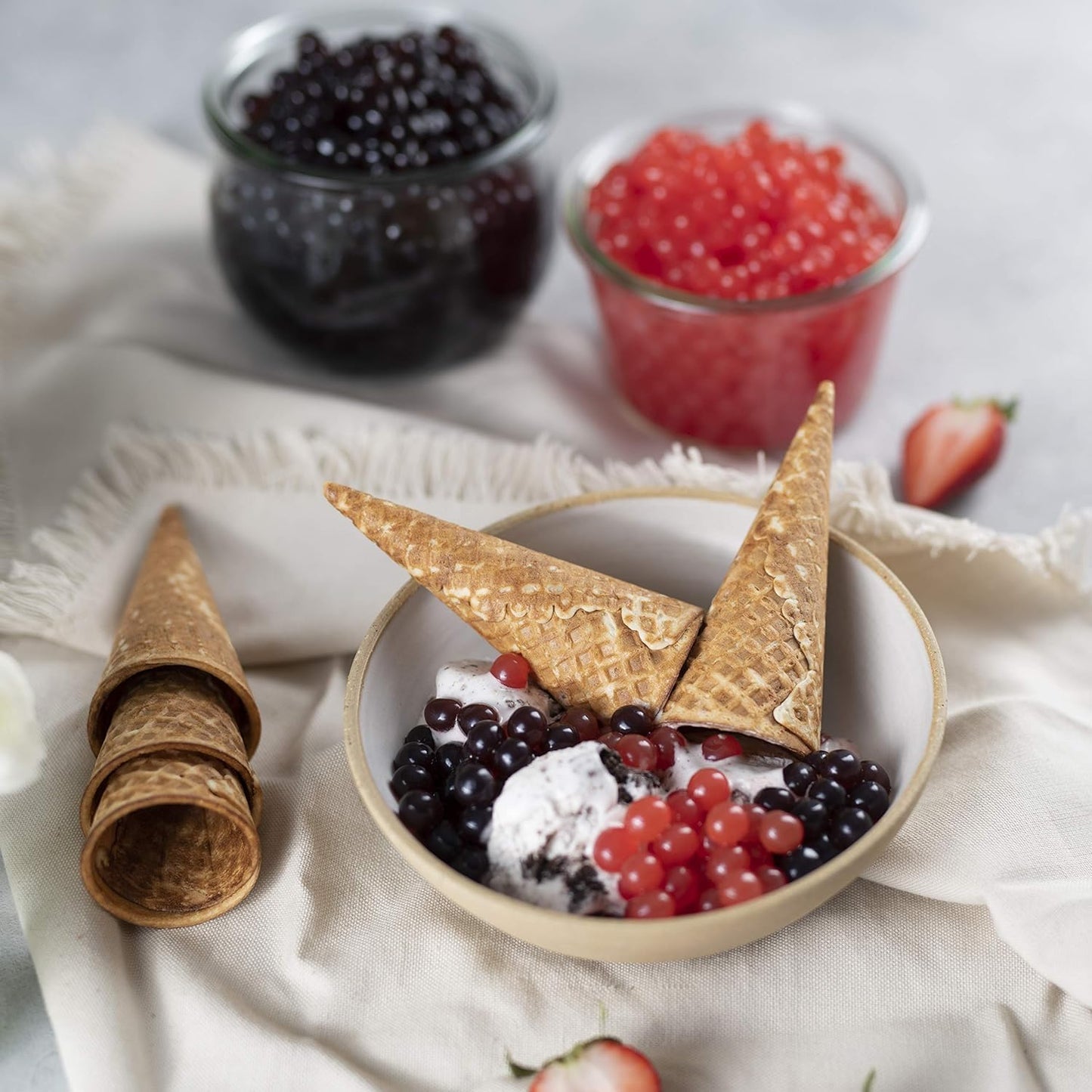 BREXONIC Boba Pearls, Pomegranate Popping Bursting Boba, Tapioca Pearls For Bubble Tea (Pomegranate, 1 LB 1 Pack)