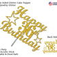 36 Birthday Cake Topper Gold Glitter, Party Decoration Ideas, Premium Quality, Sturdy Doubled Sided Glitter, Acrylic Stick. Made