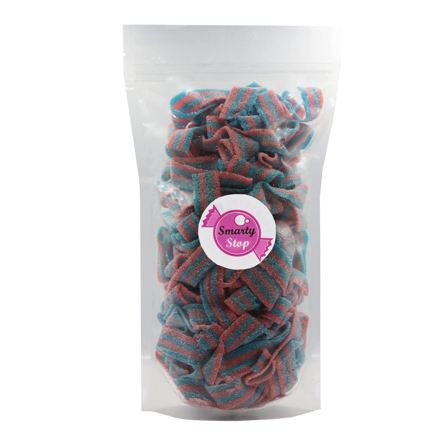 Smarty Stop All Flavor Sour Candy Belts (Cotton Candy, 1 Pound (Pack Of 1))