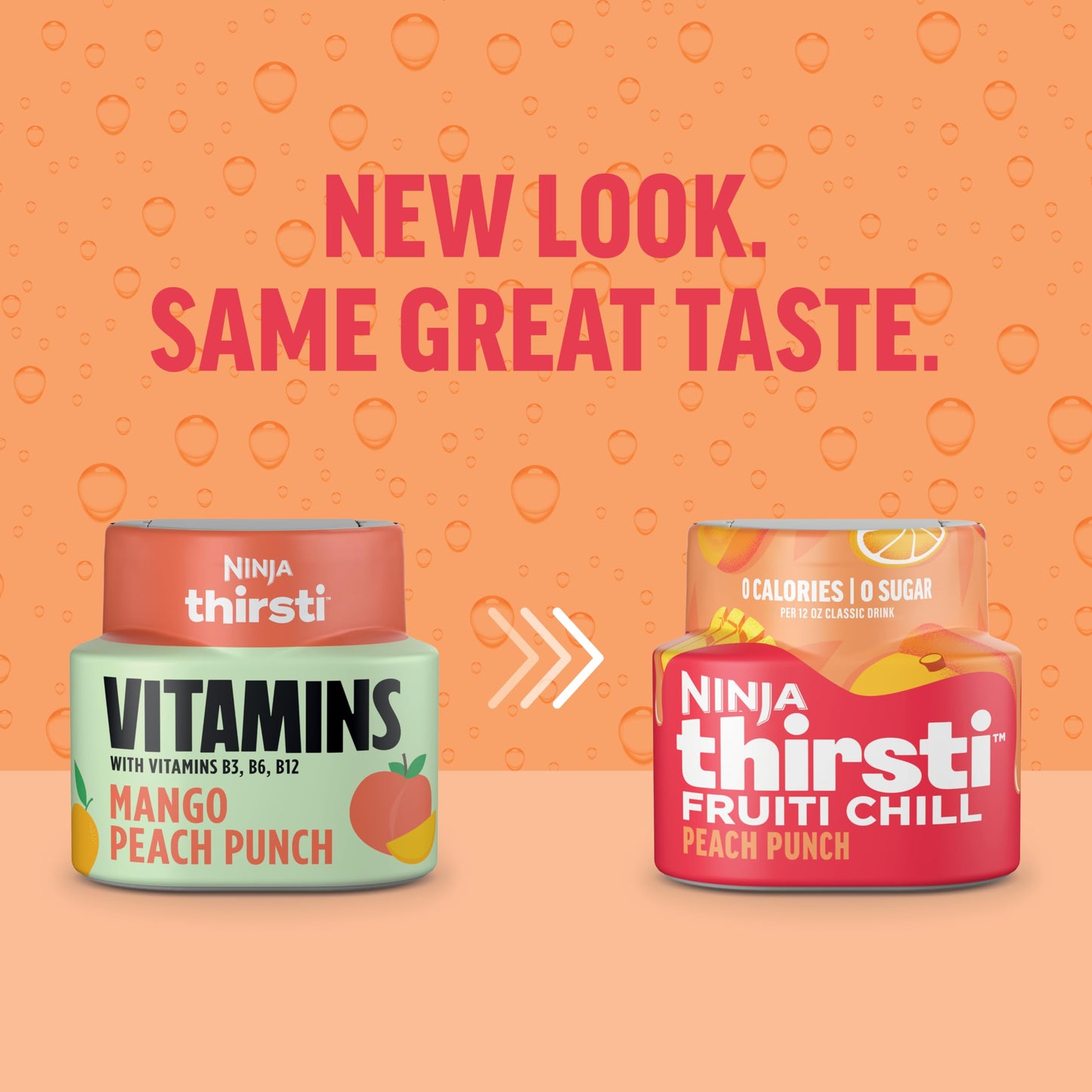 Ninja Thirsti Flavored Water Drops, Fruiti Chill Peach Punch, Bold Fruit Flavor, Sparkling Or Still, Zero Calories, Zero Sugar,