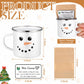 Vesici 6 Set Christmas Hot Cocoa Gift Sets with Mug Includes Snowman Enamel Cup Mini Kraft Paper Pouches and Labels Stickers for