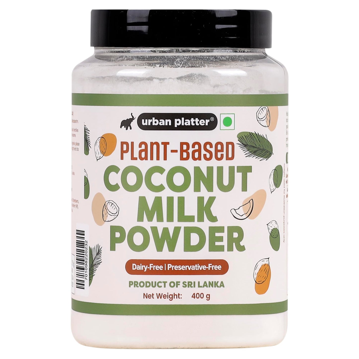Urban Platter Vegan Coconut Milk Powder Jar, 400G
