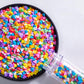 NIPEOR Red Heart Shapes Sprinkles for Cake Decorating - 3.53 oz - Rainbow Heart