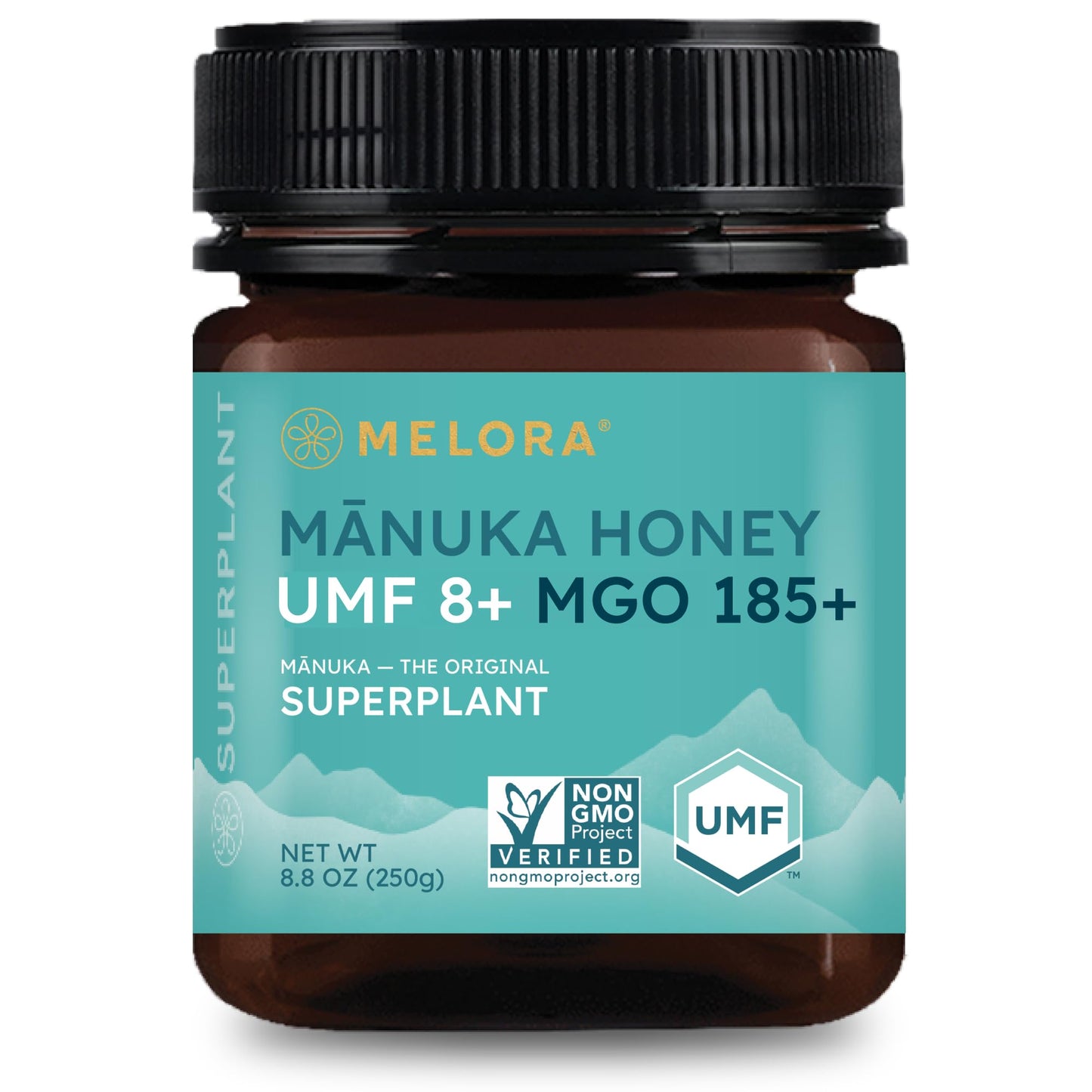 Melora Raw Manuka Honey From New Zealand | Umf 8+ | Mgo 185+ | 8.8 Oz Jar | Safe For Skin Care | Edible & Healthy Sugar Alternat