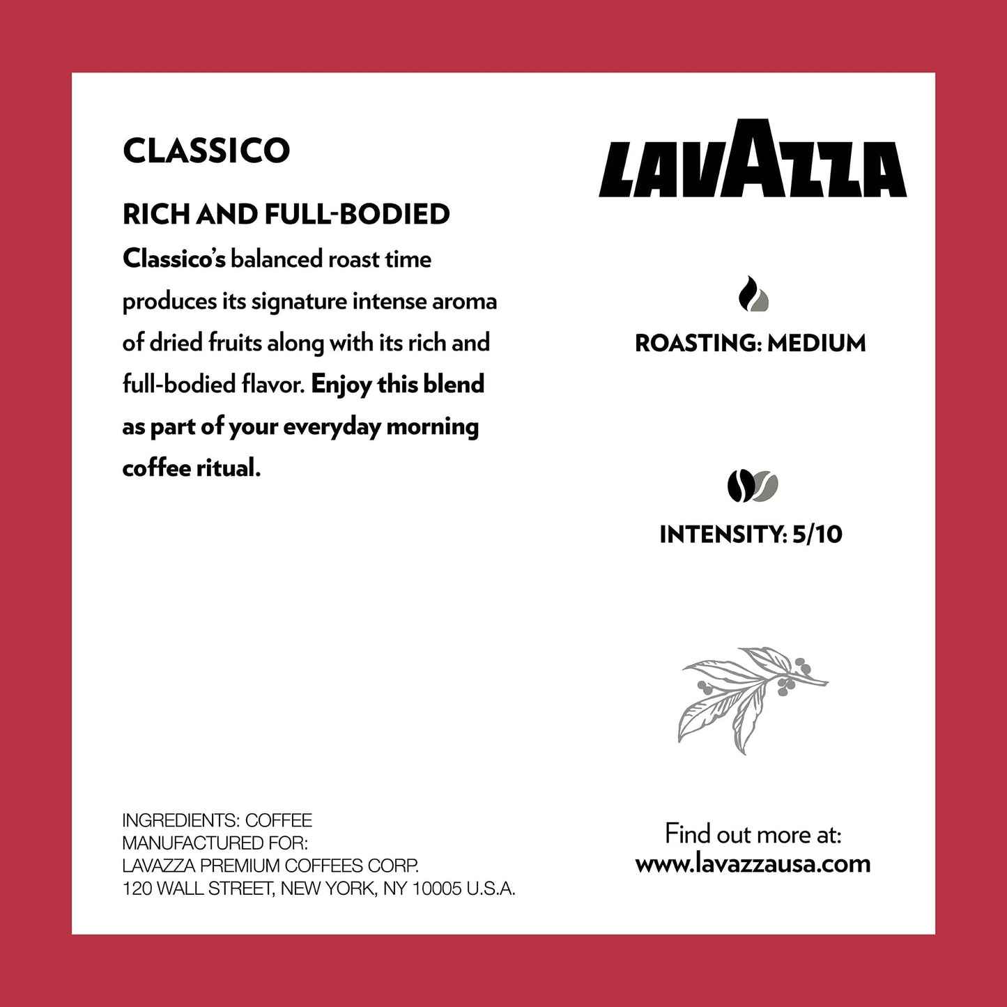 Lavazza Singleserve Coffee Kcups For Keurig Brewer, Classico, 160 Count, (Pack Of 4)