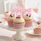 24 Pcs Bow Cupcake Toppers Suitable For Girls Birthday Party Anniversaries Baby Shower Pink Bow Birthday Cake Decorations Single