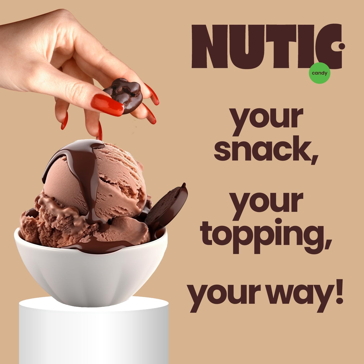 Nutic Dark Chocolate Covered Walnuts - 1 Lb, Premium Roasted Walnuts Drenched In Rich Dark Chocolate, Irresistible Gourmet Treat
