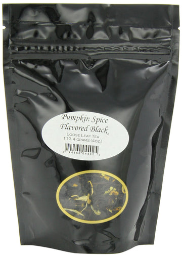 English Tea Store Loose Leaf, Pumpkin Spice Flavored Black Tea, 4 Ounce