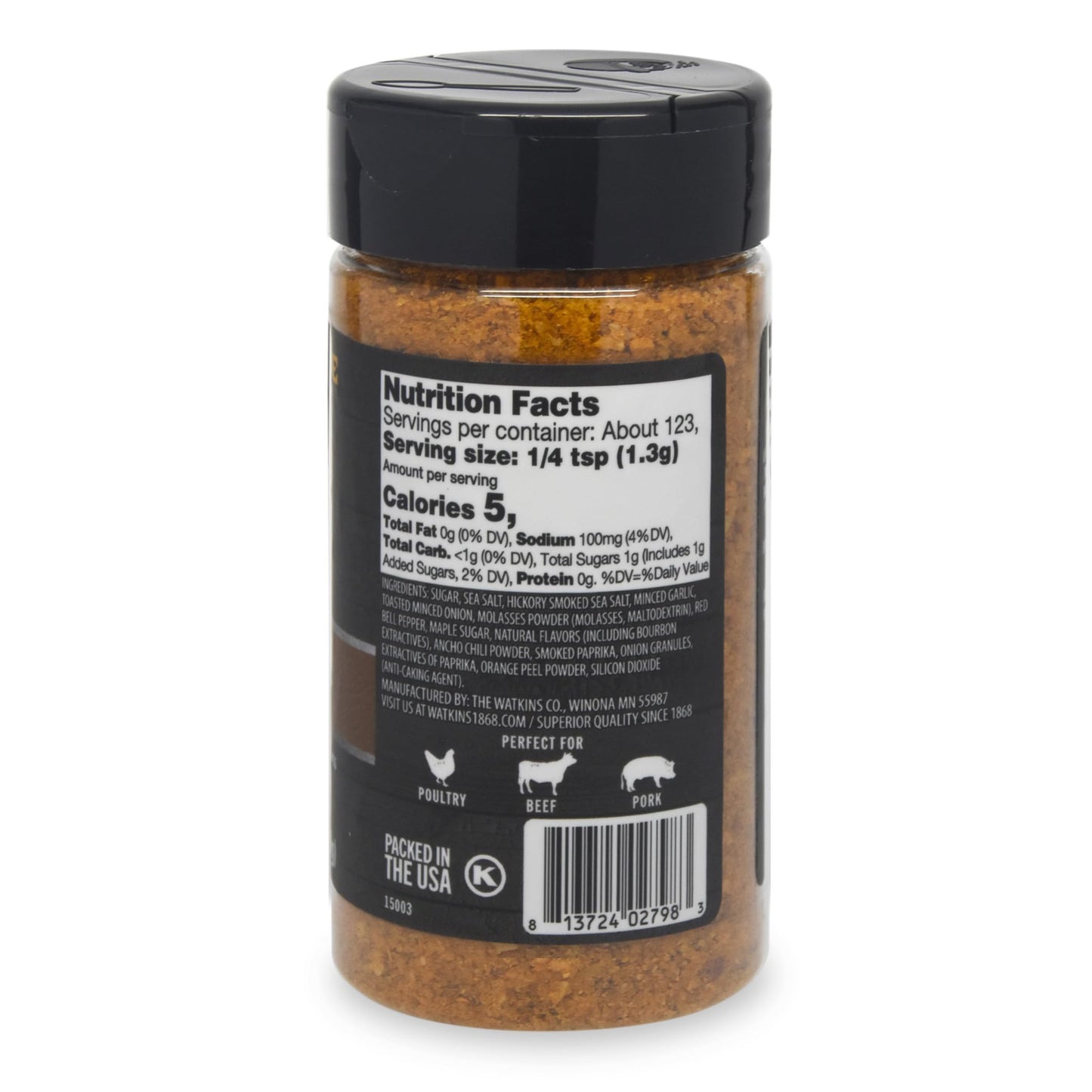 Watkins Yellowstone Smoky spirit-inspired flavor Seasoning and Rub, 5.6oz, Pack of 1