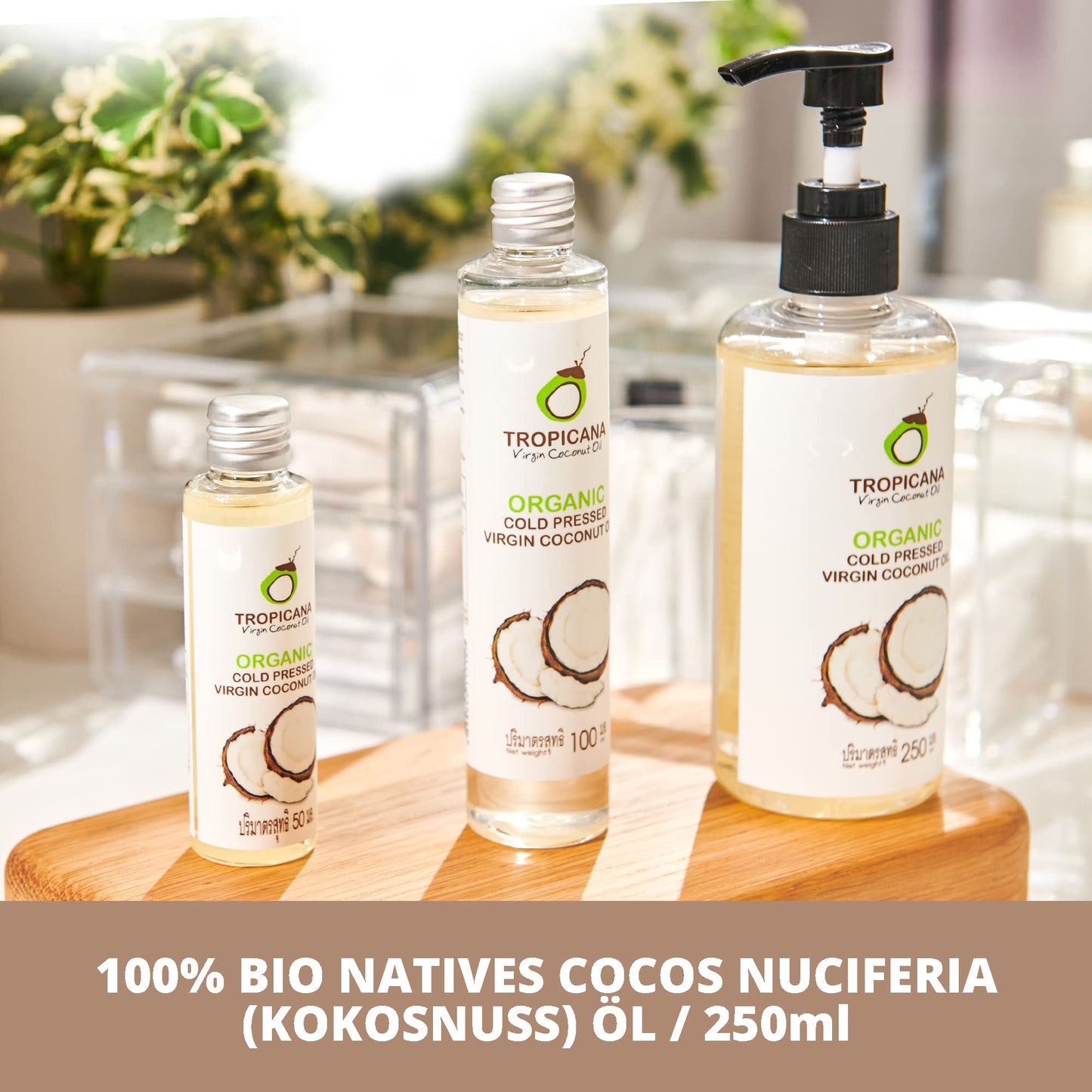 Tropicana Virgin Coconut Oil Usda Organic 8.45 Fl. Oz. Whole Kernel Cold-Pressed Coconut Oil Hexane-Free Not-Hydrogenated Great