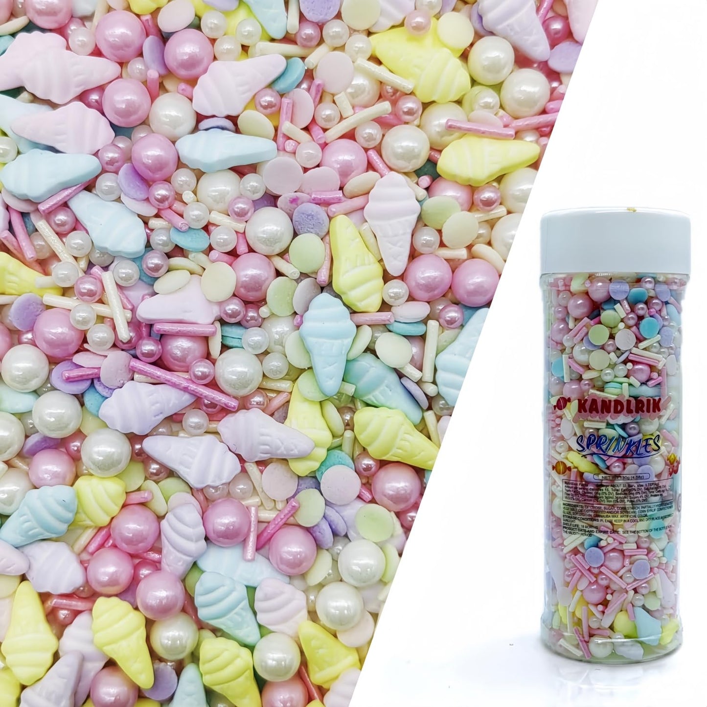Ice Cream Sprinkles Candy Mix Size Edible Pearls Cake Decorations Cupcake Toppers Cookie Decorating Perfect for Wedding Party Va