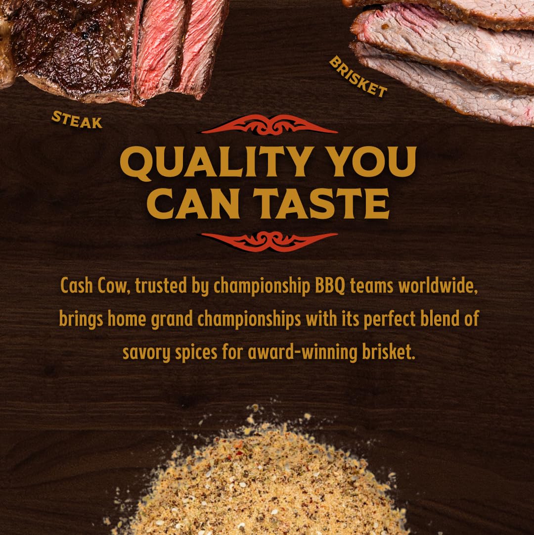 Big Poppa'S Cash Cow Seasoning - Unleash Flavor Of Your Beef Recipes - Mouth-Watering Meat Rub - Use It For Beef Tenderloin, Bee
