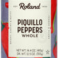 Roland Foods Whole Red Piquillo Peppers, 14.4 Ounce Can, Pack Of 4