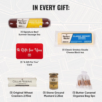 Deli Direct Farmers Market Gift Basket - Gluten Free, Keto, Paleo, Low Sodium, Zero Sugar, Holiday Meat and Cheese Gift Basket