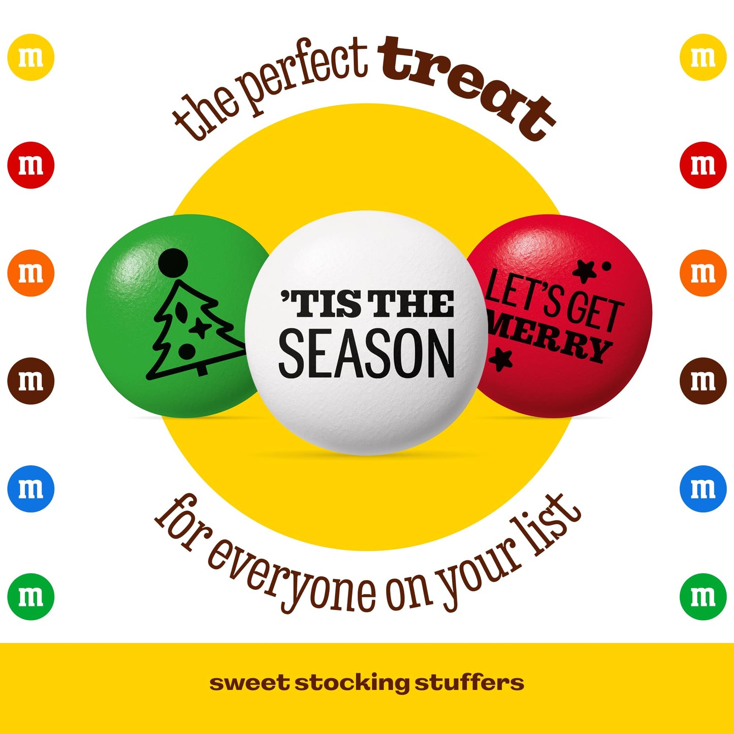 M&MS WORLD Christmas Party Favors (30 Pack)  Printed M&MS With Festive Icons  Christmas Candy for Party   Holiday Snacks  Party Decor