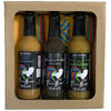 Habanero Hot Sauce Trio & Servilleta Napkin, Tierra Brava By Verve Culture, Set Of 3 Different Flavors, 5 Oz Each