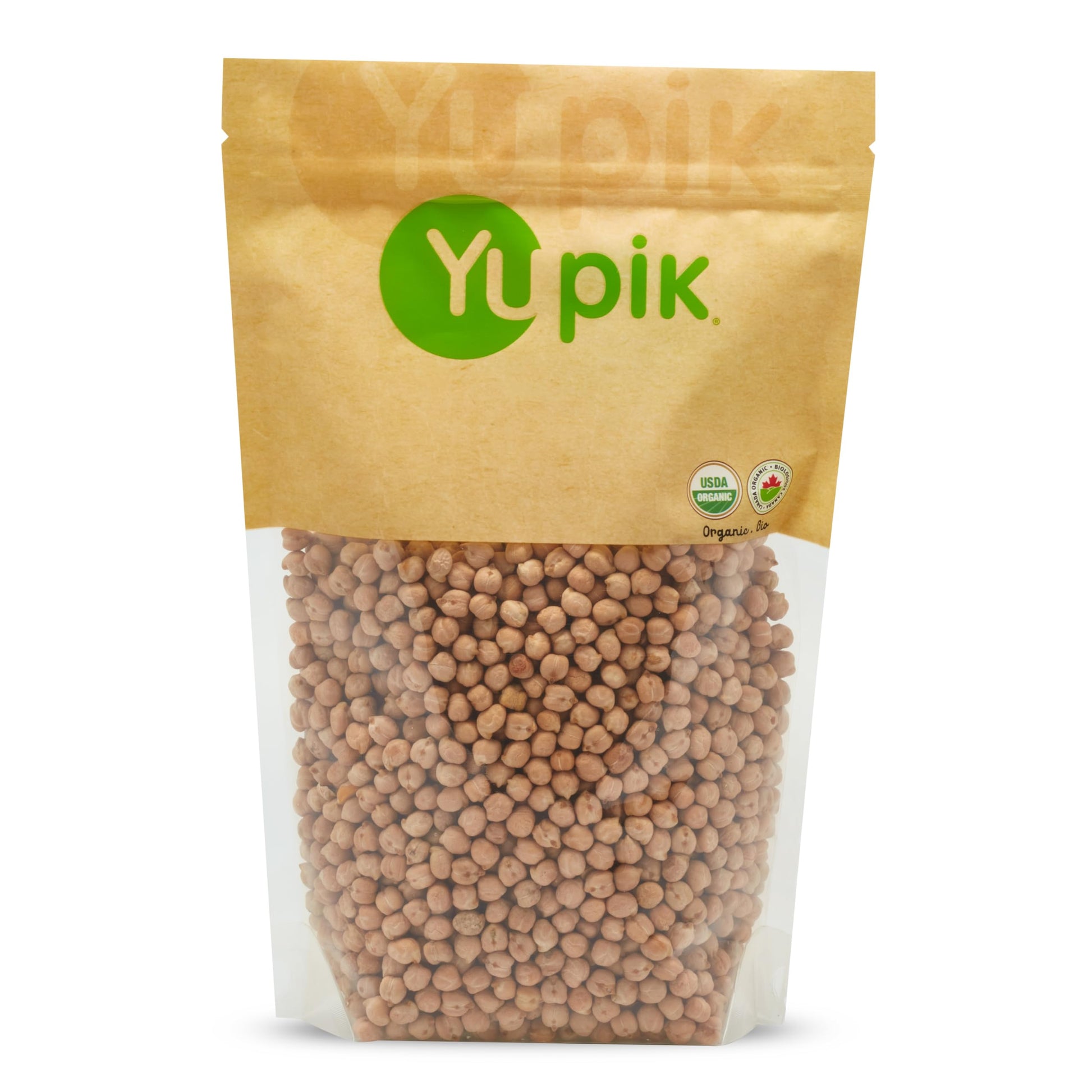 Yupik Organic Raw Chickpeas, Garbanzo Beans, 2.2 lb (35.2 oz), Non-GMO, Vegan, Gluten-Free, Kosher, USDA Certified, High-Protein