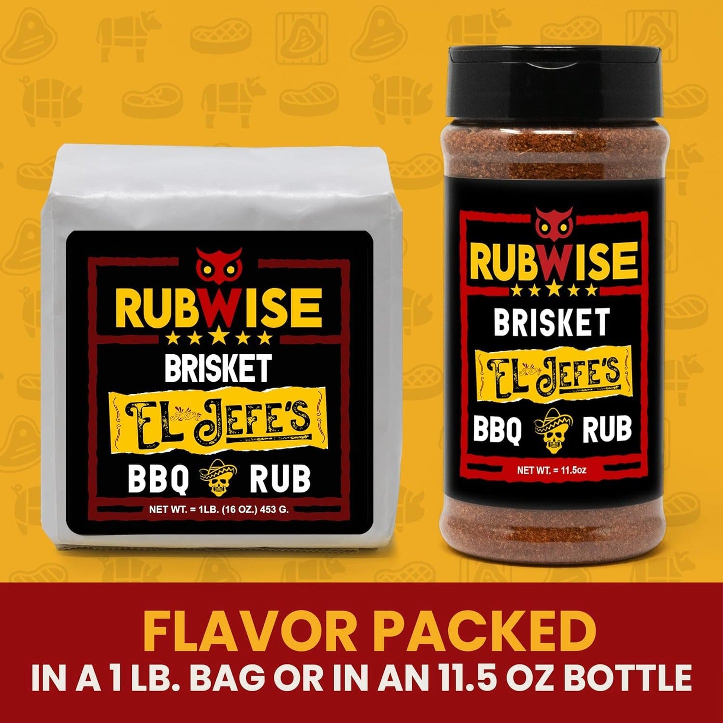 Five Star Seasonings BBQ Brisket Rub - El Jefe, 16 Ounce, Premium Dry Seasoning for smoky aroma and Grilling