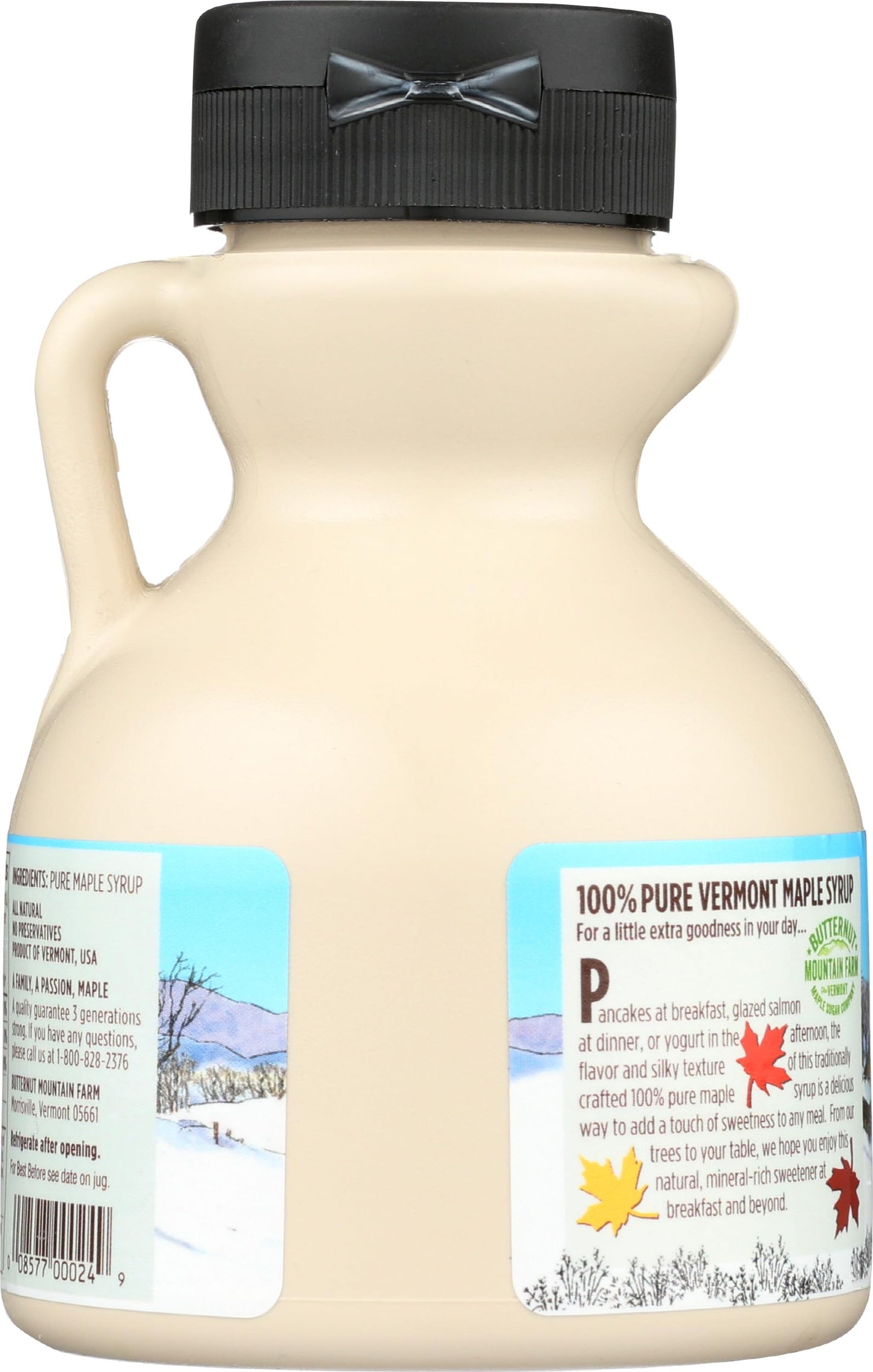 BUTTERNUT MOUNTAIN FARM Rich Amber Maple Syrup Jug, 8 FZ