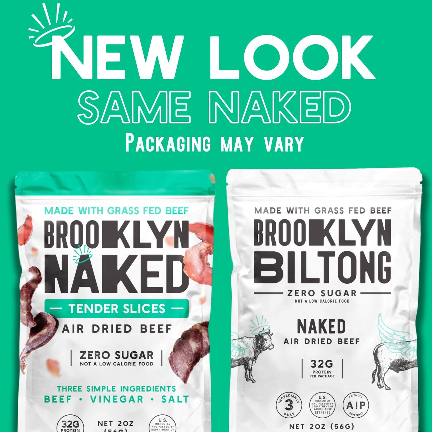 Brooklyn Biltong Carnivore Snack, Air Dried Grass Fed Beef, South African Beef Jerky (2 Oz, Pack Of 2) - Aip Approved, Paleo, Ke
