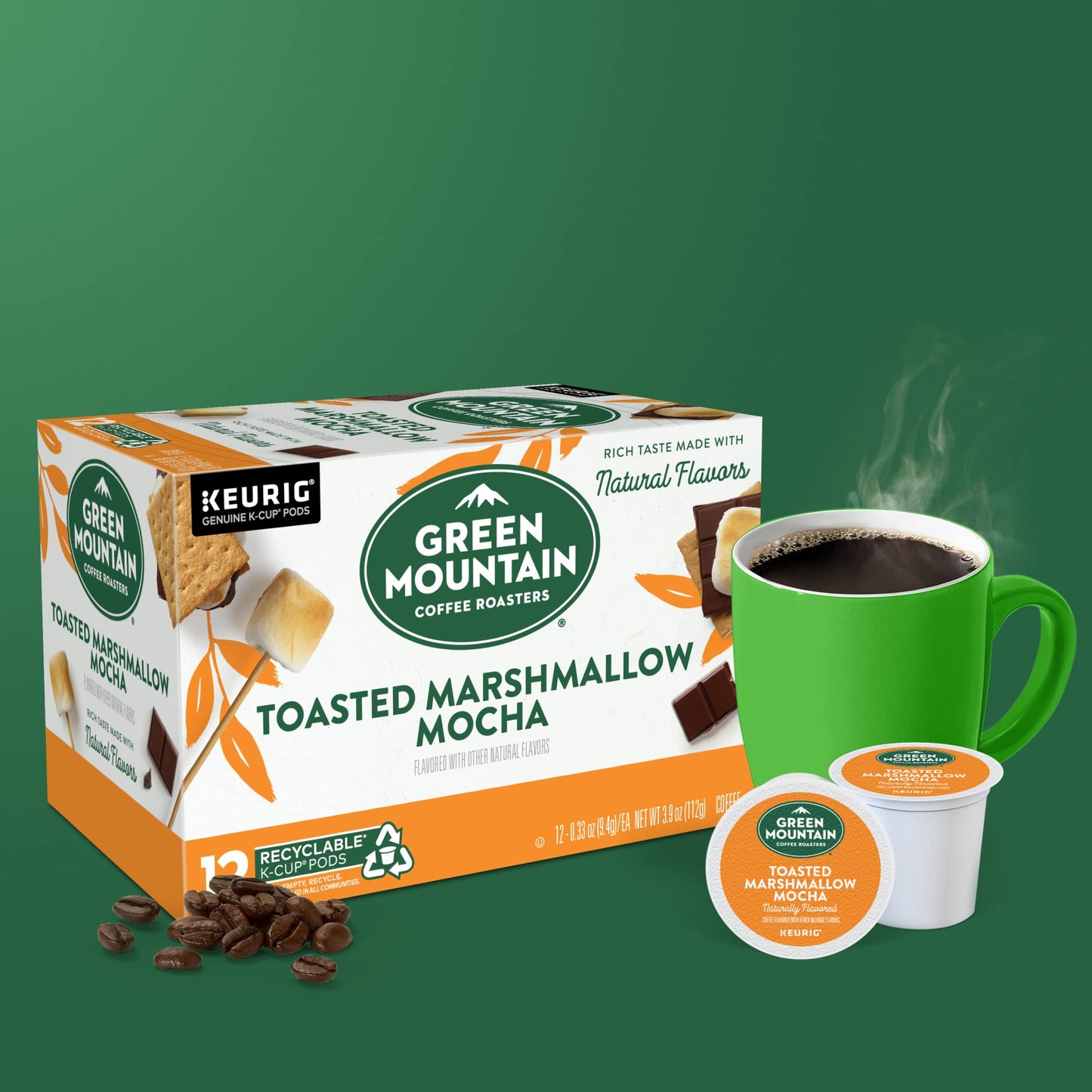 Green Mountain Coffee Roasters Seasonal Selections Toasted Marshmallow Mocha, 72 Count (6 Packs of 12)