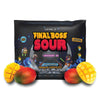 Final Boss Sour Candy, Fun Dip, Extreme Super Sour Blue Raspberry Powder with Real Candy-Tasting Dried Mangoes, (3.5 Ounces Bag)