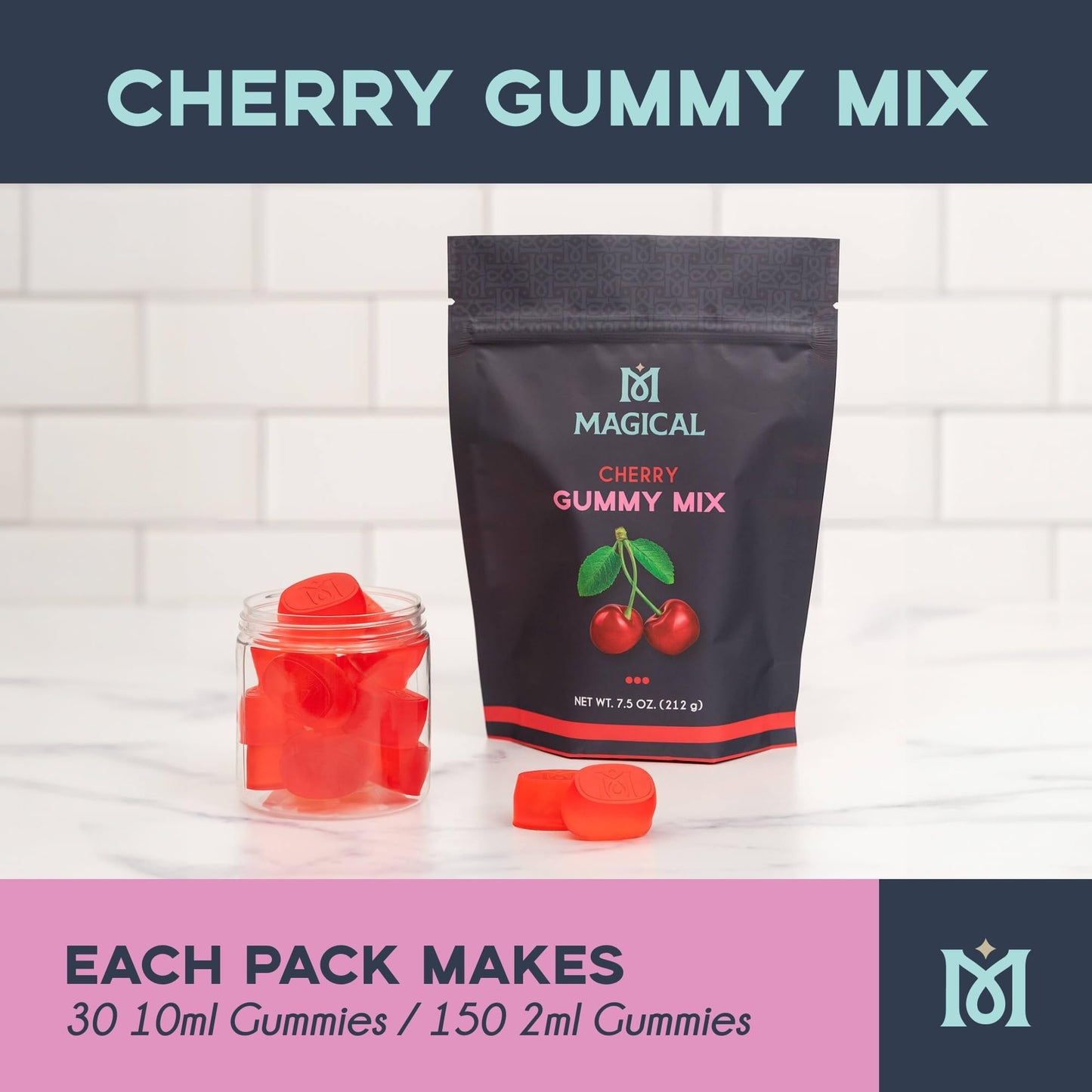 MAGICAL BUTTER Cherry Gummy Mix - Easy & Mess-Free, 7.5 Ounce, Red