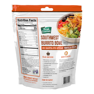 Fresh Gourmet Santa Fe Style Tortilla Strips | 3.5 Ounce, Pack of 9 | Low Carb | Crunchy Snack and Salad Topper