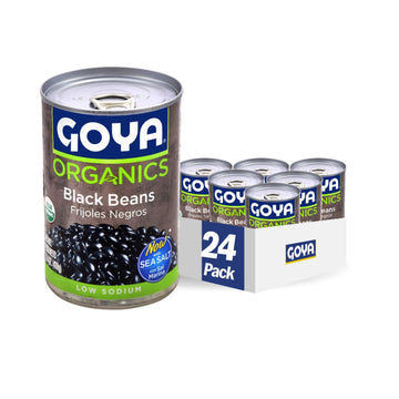 Goya Organic Black Beans, 15.5 Ounce, Pack of 24, Non-GMO, Gluten-Free